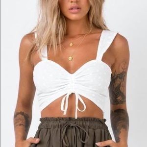 Princess Polly Ini Crop Top White